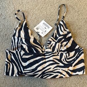 Zara Zebra Print Strappy Bralette